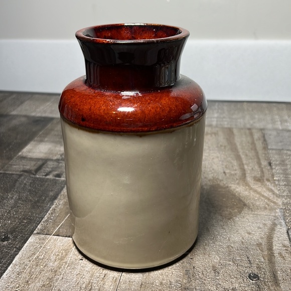 Vintage 60's McCoy Pottery Crock #251 Green Grapes Walnuts On Front - Picture 4 of 5